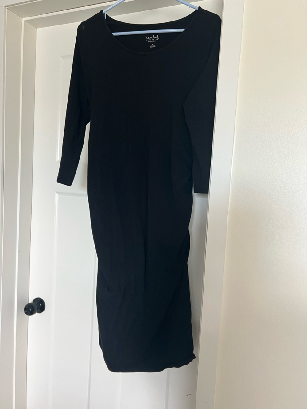 Isabel Maternity by Ingrid & Isabel Black Midi Maternity Dress